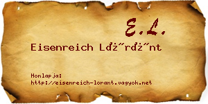 Eisenreich Lóránt névjegykártya